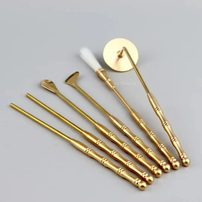 10-Piece Brass Incense Tool Set – Home & Office Aromatherapy Kit for Seal Incense