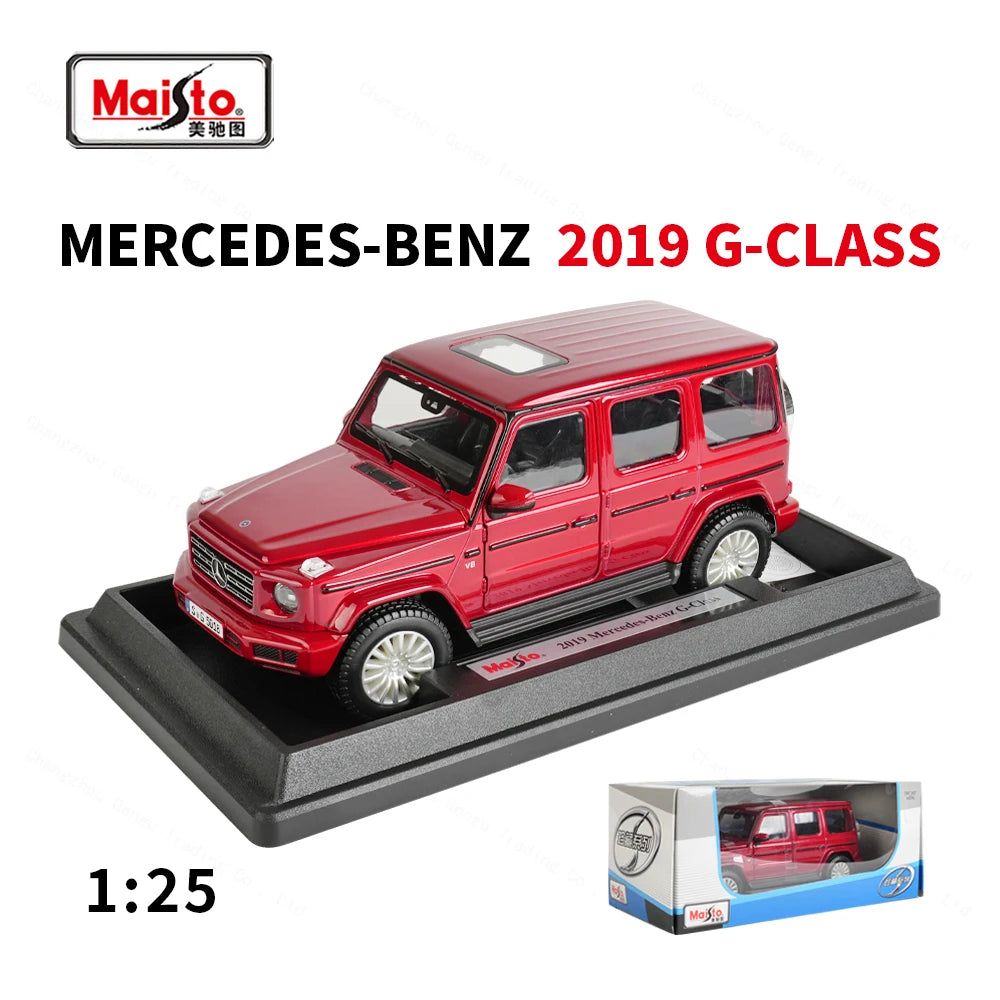 Maisto 1:24 2019 Mercedes-Benz G-Class G500 Diecast Model Car Toy – Silver Grey