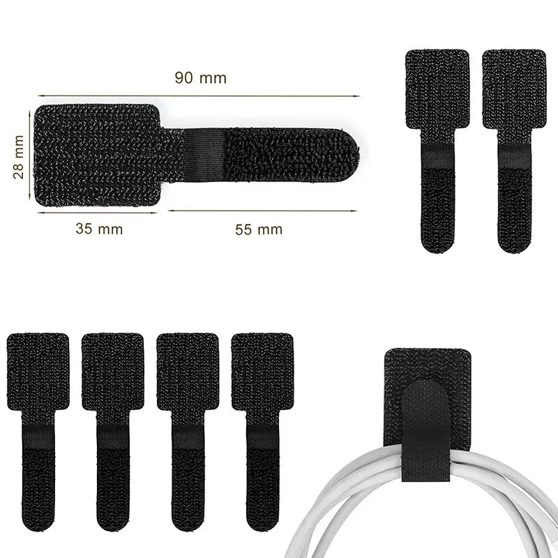 Reusable Nylon Cable Organizer Ties – Adjustable Wire Management Straps (20/10/5PCS)