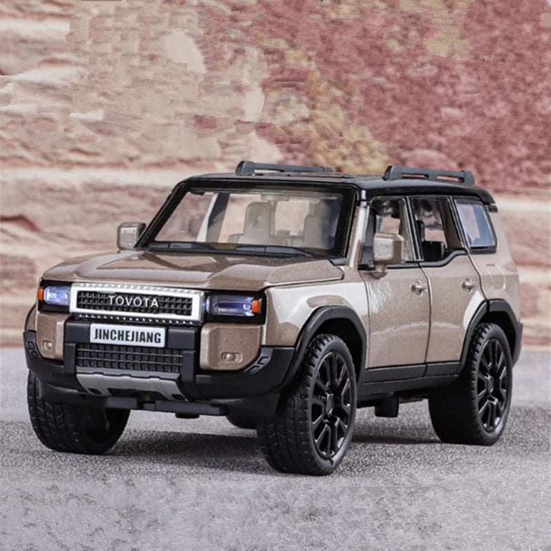 1:32 Toyota 2024 Prado Land Cruiser SUV Diecast Metal Car Toy with Sound & Light