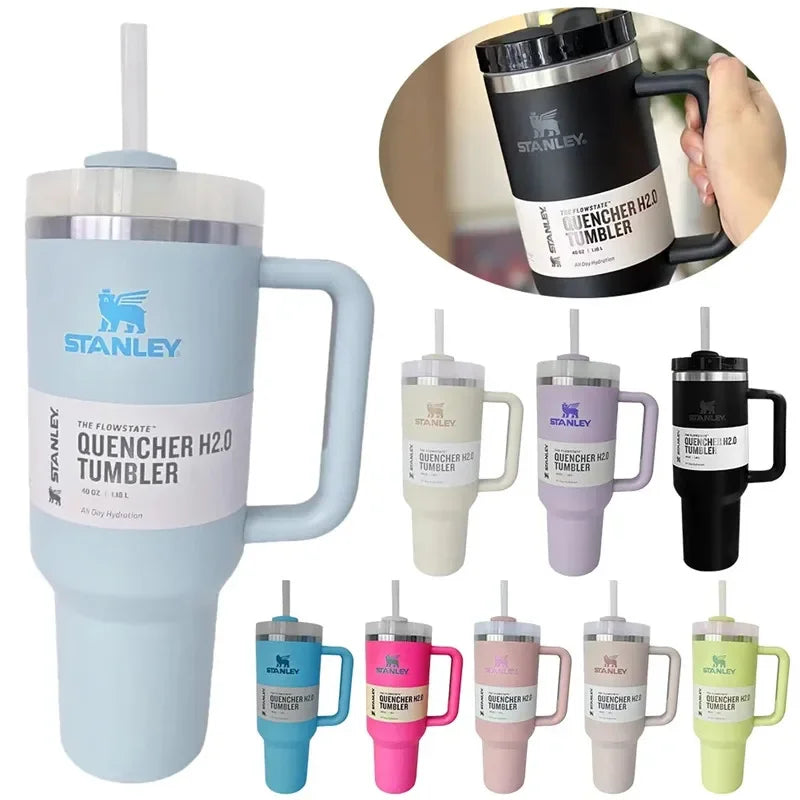Stanley Adventure Quencher 30/40 oz Stainless Steel Tumbler with Handle & Straw – Large Capacity Insulated Travel Mug
