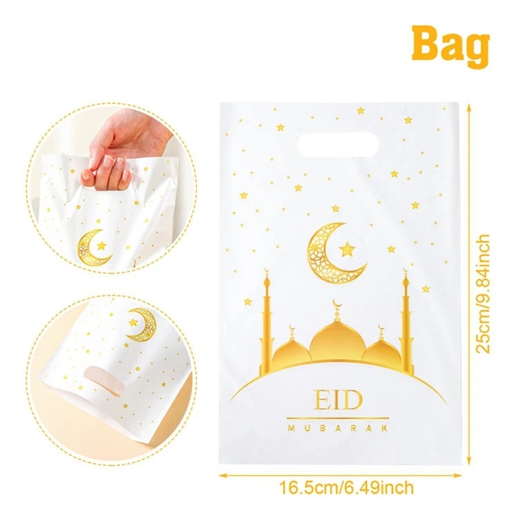 2025 Eid Mubarak Candy Bags - Ramadan Gift Bags for Cookies and Party Decorations