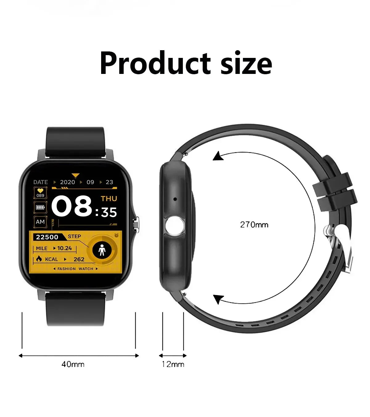 2024 Smart Watch for Men & Women - 1.44" DIY Faces, Bluetooth Call, Fitness Tracker