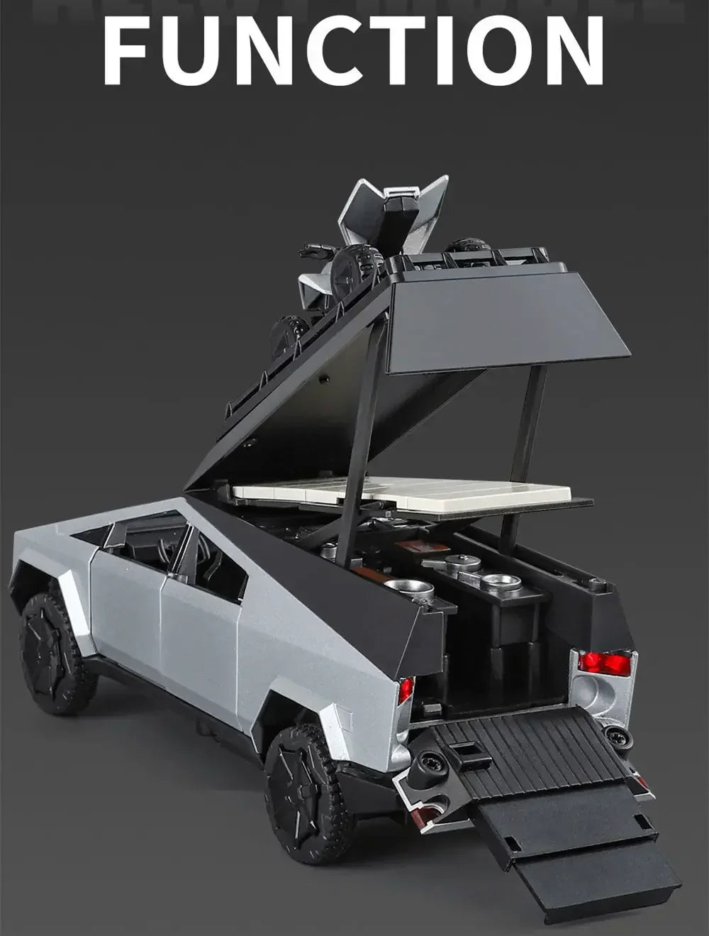 1:32 Cybertruck RV Diecast Model – Alloy Pickup Toy with Sound & Light