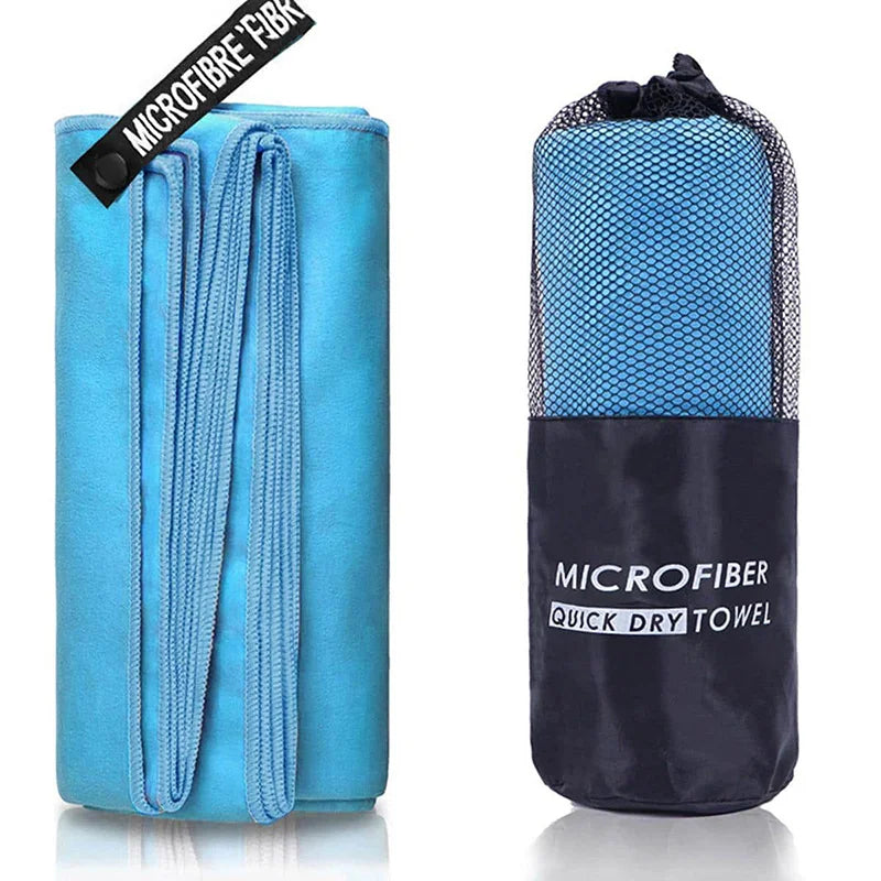 Quick-Dry Microfiber Sport Towel – Super Absorbent, Ultra Lightweight & Compact – Fast Drying Travel Towel for Gym, Camping, Running, Yoga, Swimming & Beach