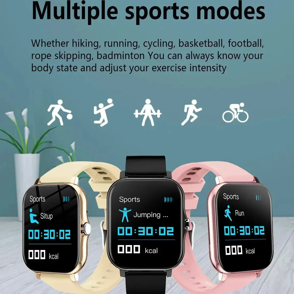 2024 Smart Watch for Men & Women - 1.44" DIY Faces, Bluetooth Call, Fitness Tracker