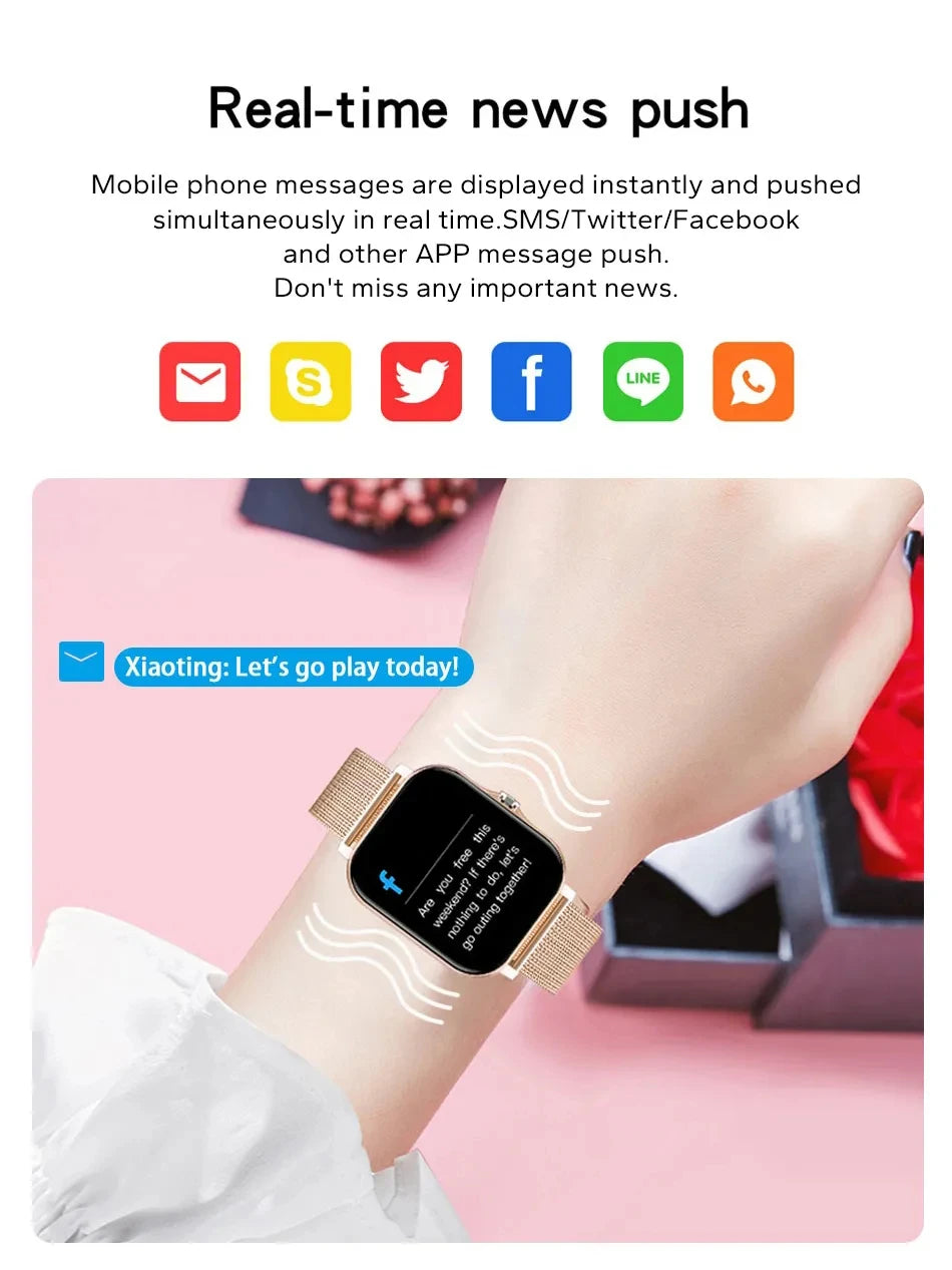 2024 Smartwatch for Men & Women – Full Touch Screen, Fitness Tracker, BT Call, Waterproof Sports Watch