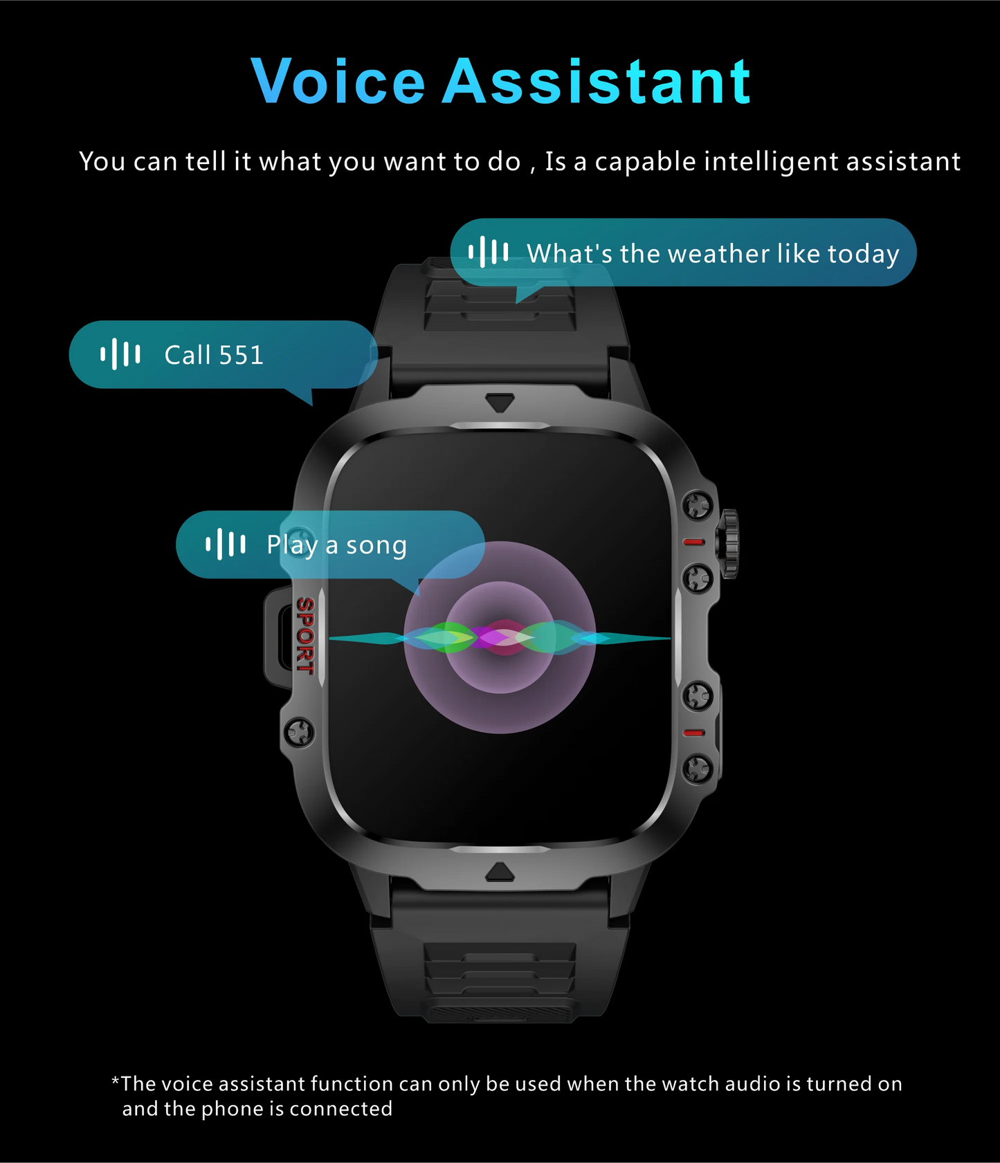 LIGE 1.96" Smart Watch Bluetooth Call & Voice Assistant | Waterproof Fitness Tracker for Men