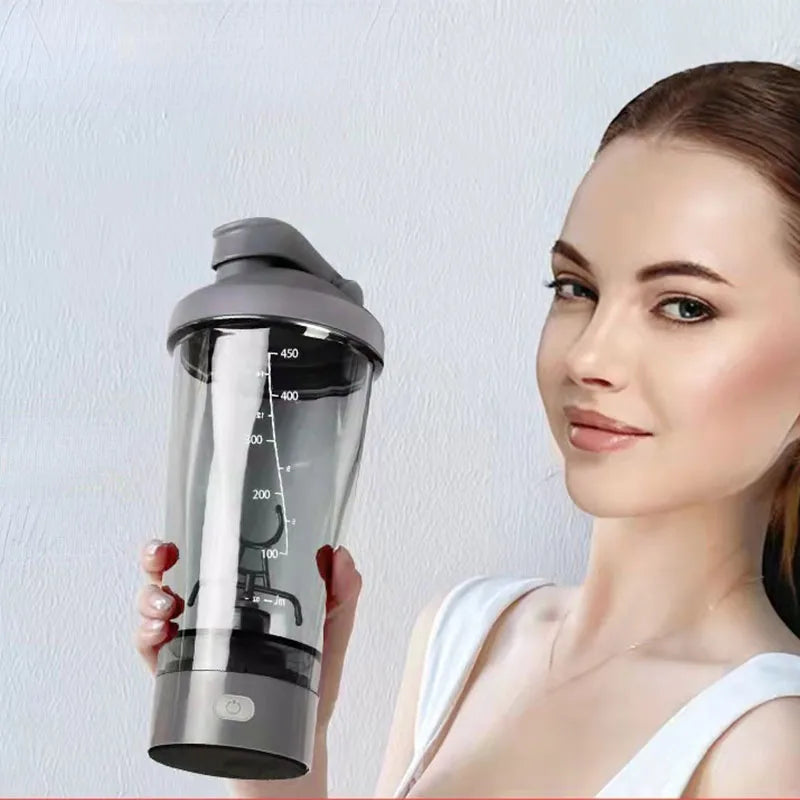 USB Rechargeable Electric Protein Shaker Bottle - Portable Mixing Cup