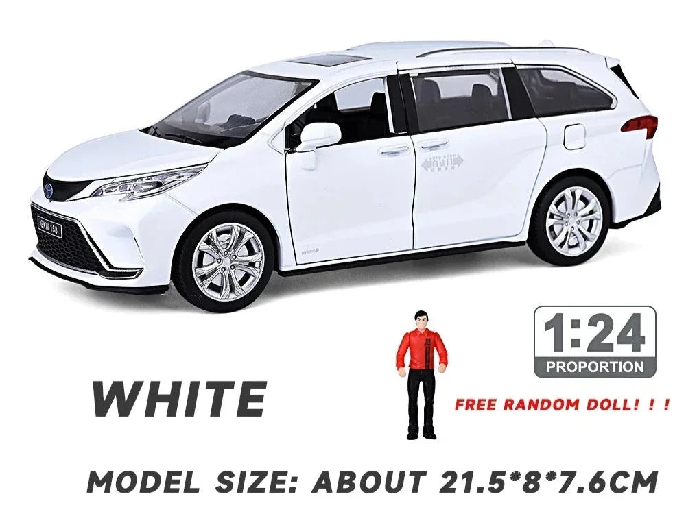 1:24 Toyota Sienna MPV Diecast Model Car – Metal Alloy Toy for Kids & Collectors