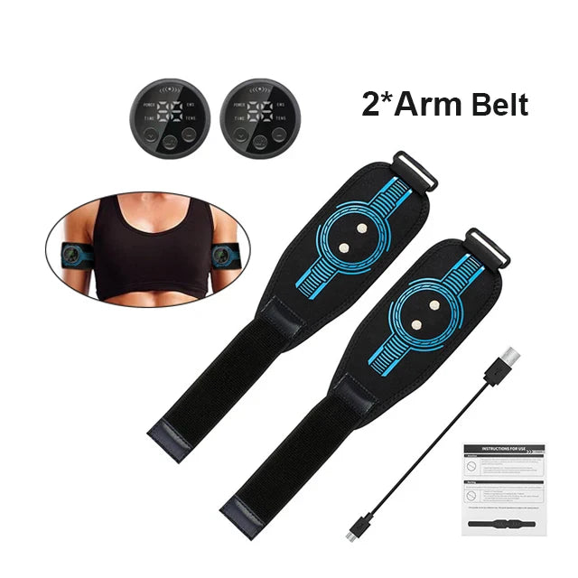 Smart Ems Abs Toning Belt – Muscle Stimulator For Abdominal Training, Body Slimming & Weight Loss - USB Rechargeable Home Fitness Equipment