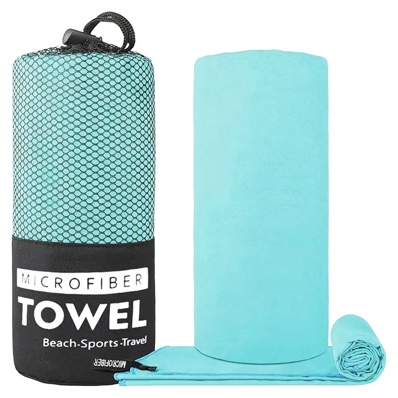 Microfiber Towel with Mesh Bag – Perfect for Travel, Camping, Gym, Yoga, Hiking & Backpacking. Quick Dry – Super Absorbent – Ultra Lightweight – Compact & Portable. Suitable for Beach, Swimming, Sports & Outdoor Adventures - Part 1