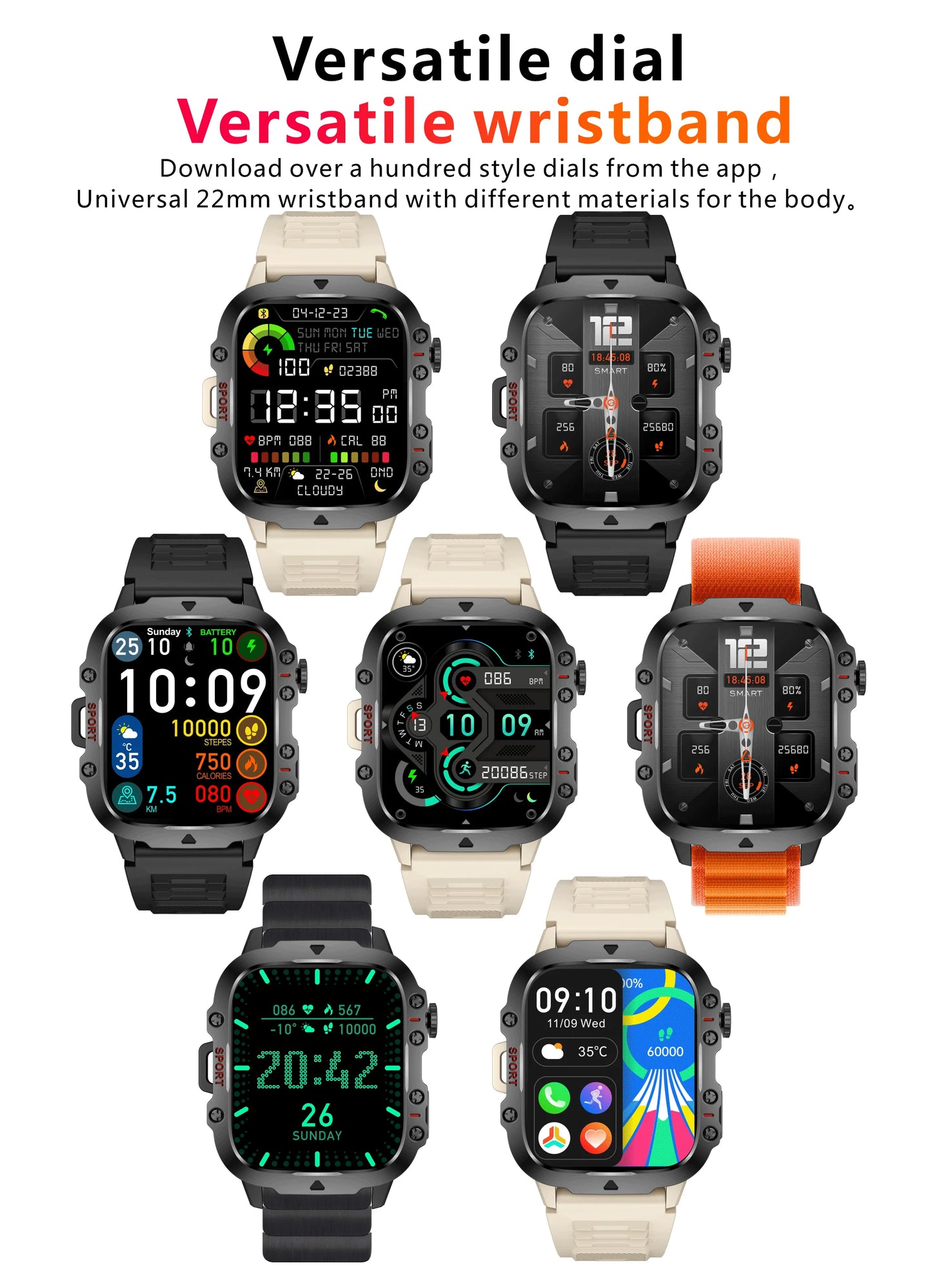 LIGE 1.96" Smart Watch Bluetooth Call & Voice Assistant | Waterproof Fitness Tracker for Men