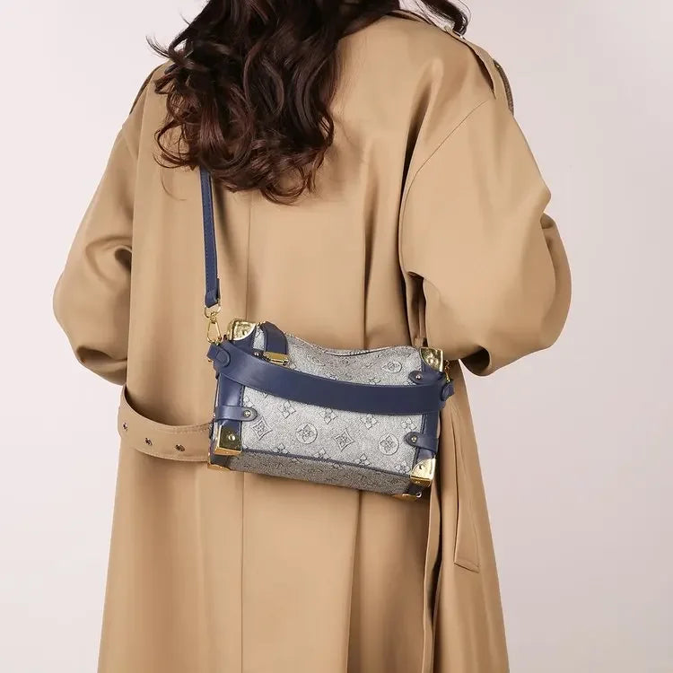 Women's 2025 Small PU Leather Square Shoulder Bag – Zipper Closure, Stylish Messenger Purse for Market, Gym, and City Walk
