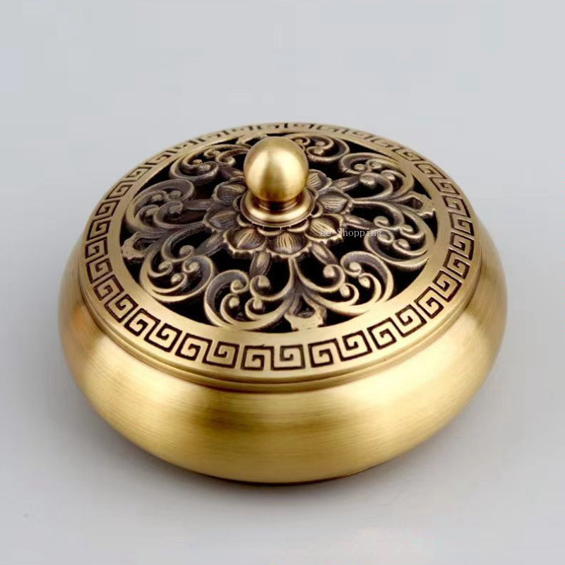 10-Piece Brass Incense Tool Set – Home & Office Aromatherapy Kit for Seal Incense