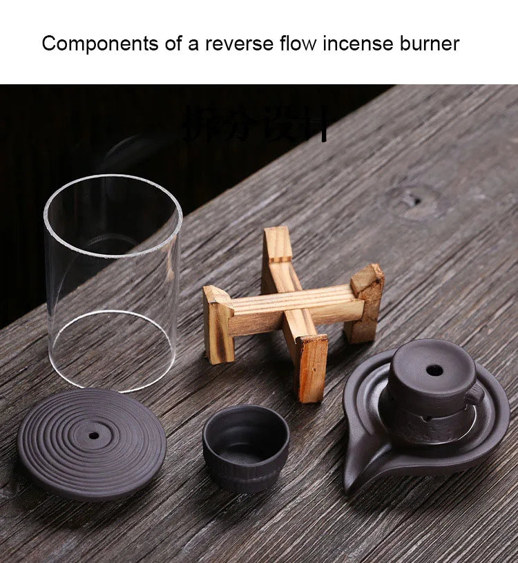 Purple Sand Backflow Incense Burner – Indoor Aroma Diffuser & Decorative Craft