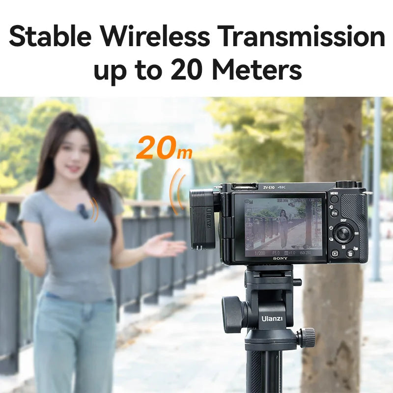 Ulanzi A100 Wireless Lavalier Microphone for iPhone & Camera