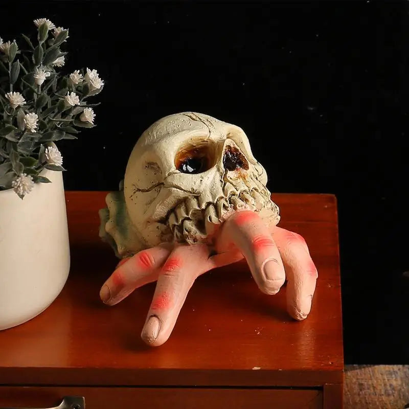 Halloween Skeleton Hand Resin Statue – Realistic Horror Decor for Indoor & Outdoor