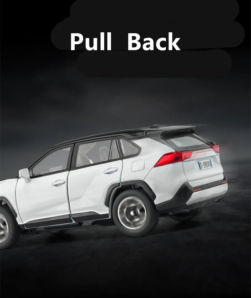 1:32 Toyota RAV4 Highlander Diecast Model – Alloy SUV Toy with Sound & Light