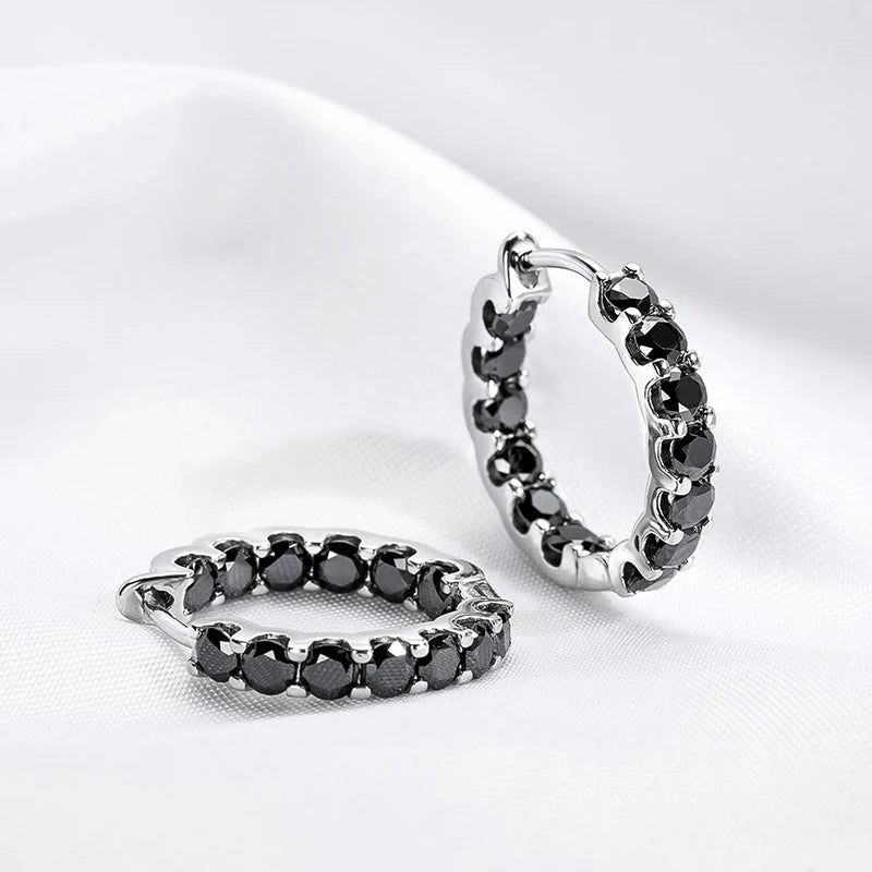 18k Plated 2.6CT Moissanite Hoop Earrings for Women – Sparkling Wedding & Party Jewelry
