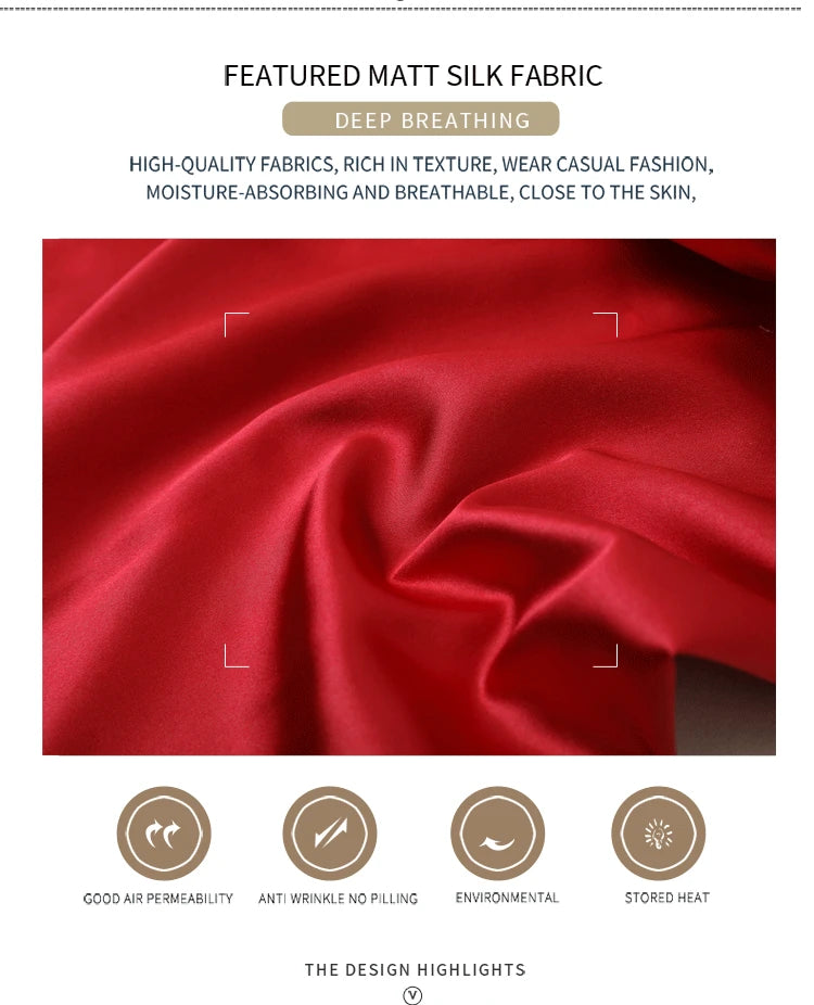 Women's Lace Satin Long Nightdress - Elegant Chemise Sleepwear