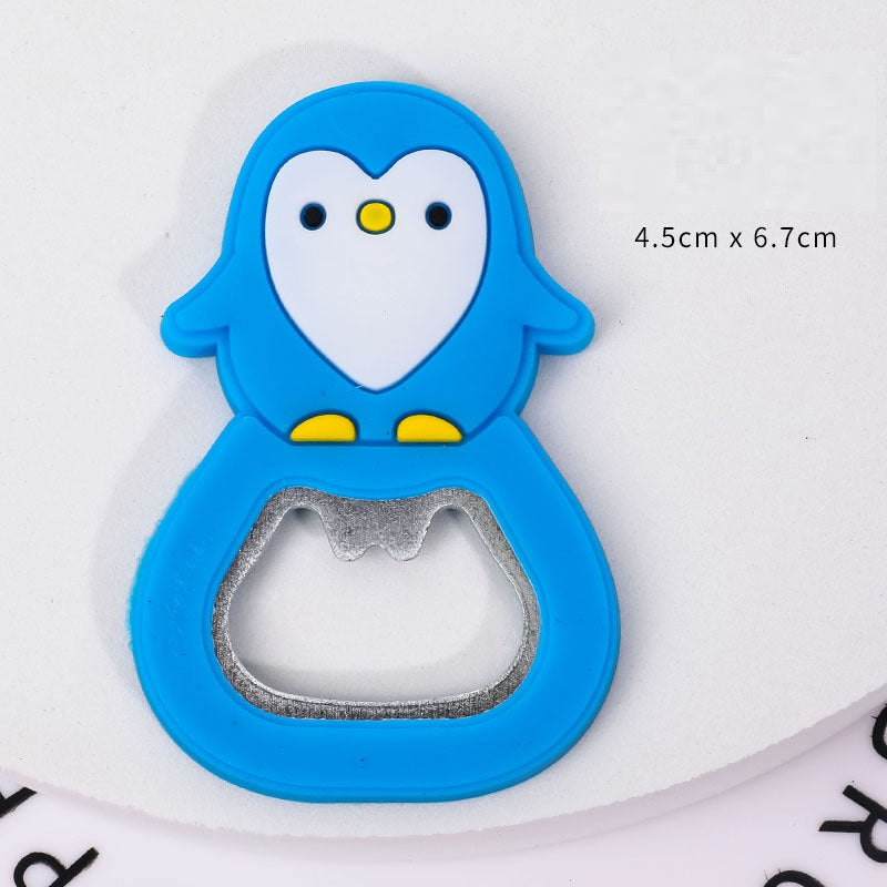 Creative Cartoon Bottle Opener – Cute Refrigerator Sticker, Multi-function Soda & Beer Opener