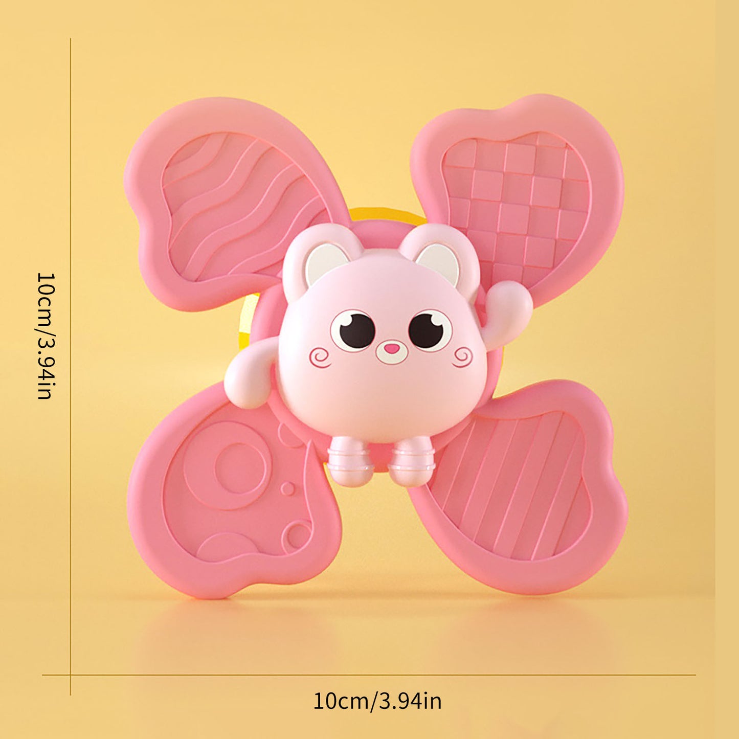 Baby Bath Spinning Top Toy – Animal Hand Spinner with Suction Cups, Safe and Fun Baby Bath Toy
