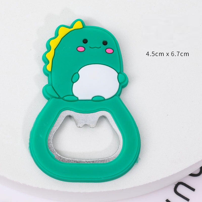 Creative Cartoon Bottle Opener – Cute Refrigerator Sticker, Multi-function Soda & Beer Opener