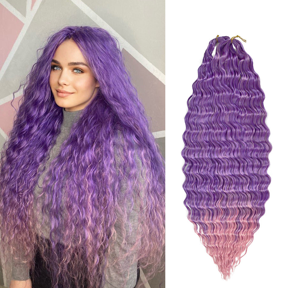 European & American Style Synthetic Fiber Wig – 32" Long, Multiple Colors Available