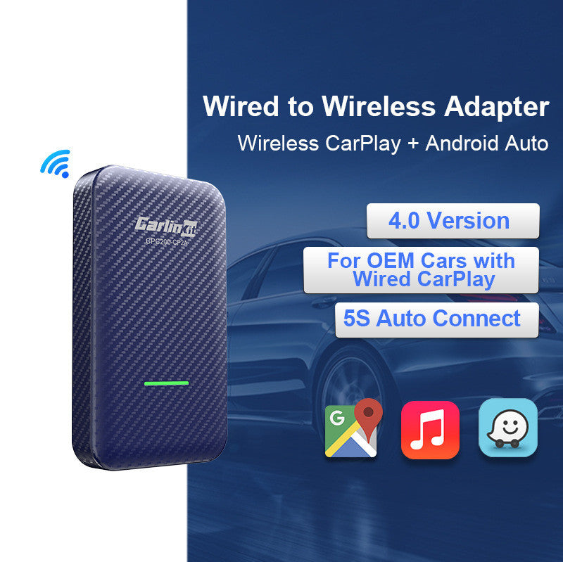 Wireless Android Auto & CarPlay Adapter for Original Car Screens – Compatible with Benz, Audi, Volvo & More