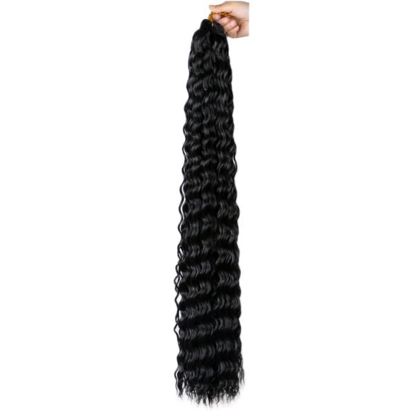 European & American Style Synthetic Fiber Wig – 32" Long, Multiple Colors Available