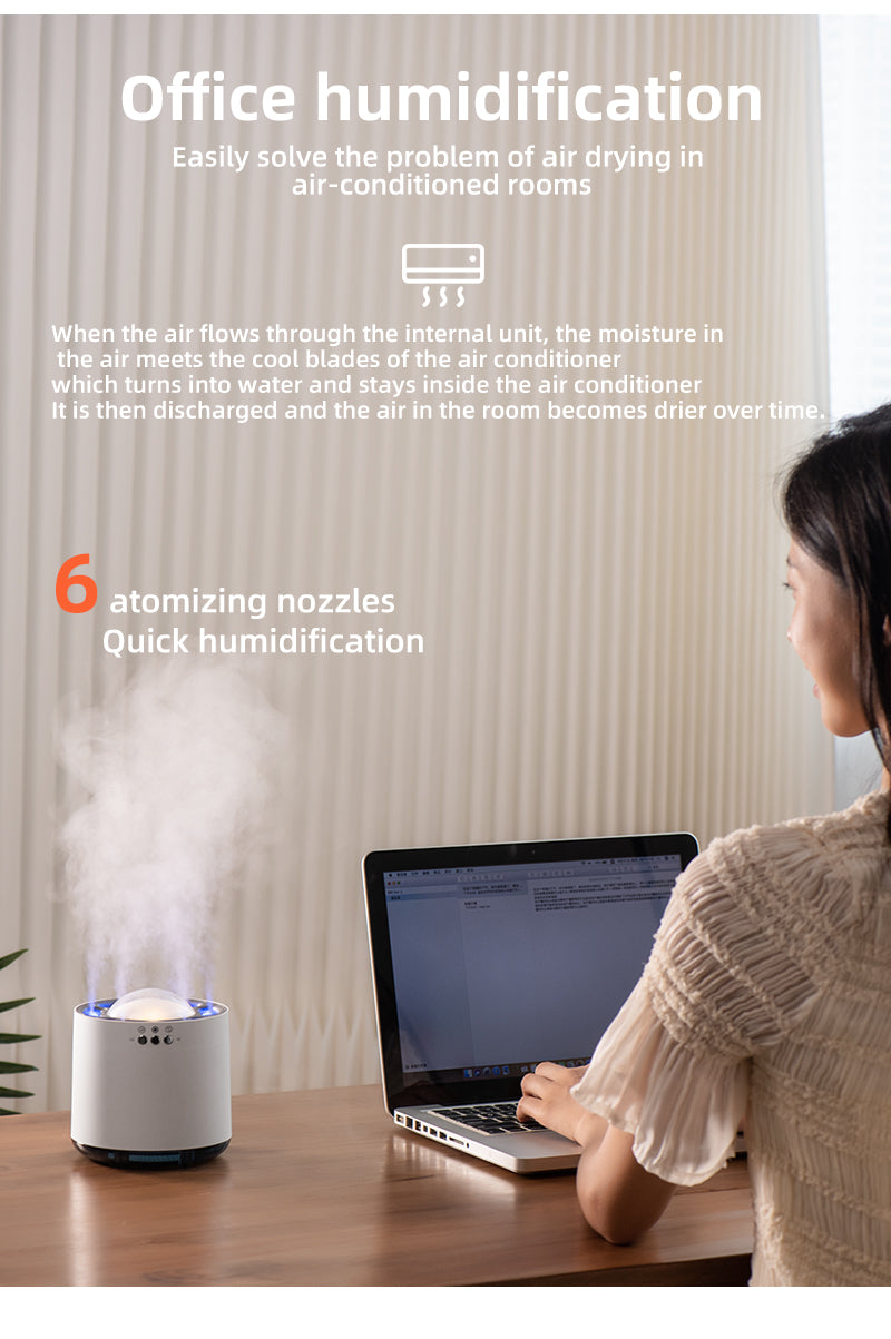 Wholesale Voice Control Colorful LED Humidifier - 800ml USB Ultrasonic Cool Mist