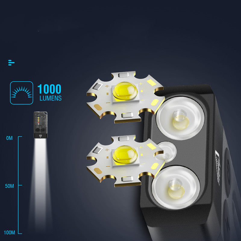 Mini Torch Security Light with Sound Alarm - Compact Warning Flashlight