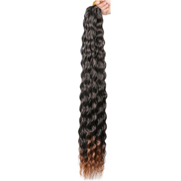 European & American Style Synthetic Fiber Wig – 32" Long, Multiple Colors Available