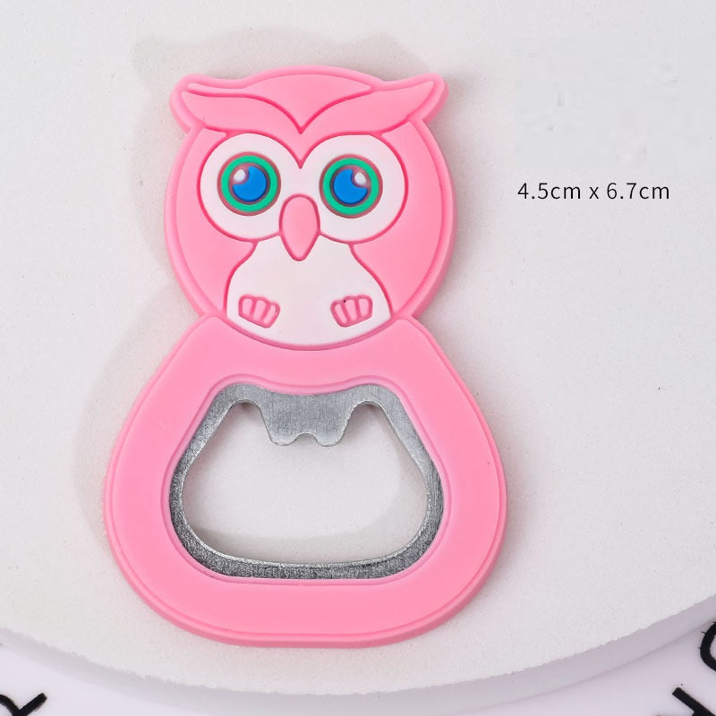 Creative Cartoon Bottle Opener – Cute Refrigerator Sticker, Multi-function Soda & Beer Opener