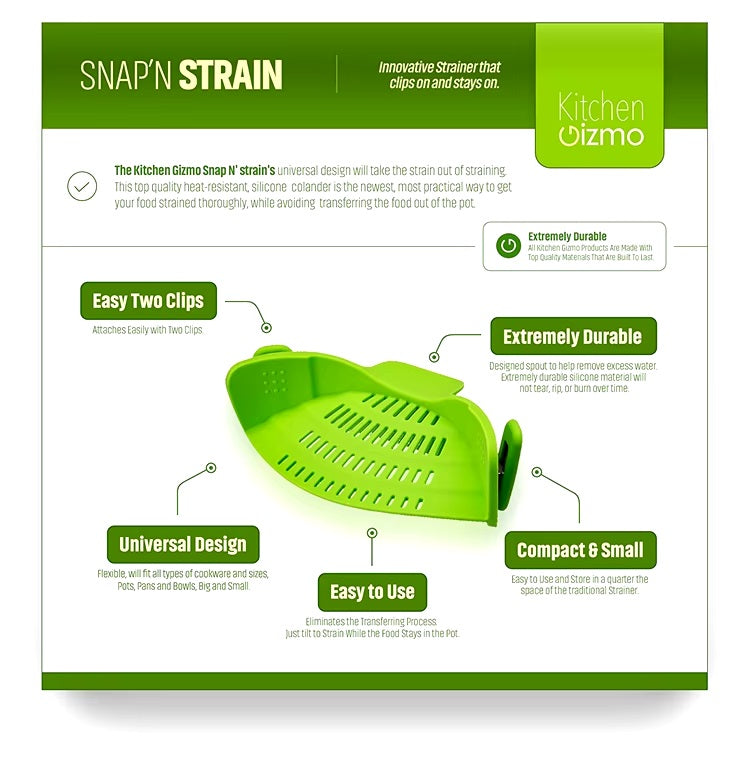 Silicone Clip-On Pot Funnel & Oil Strainer – Versatile Rice Washing Colander