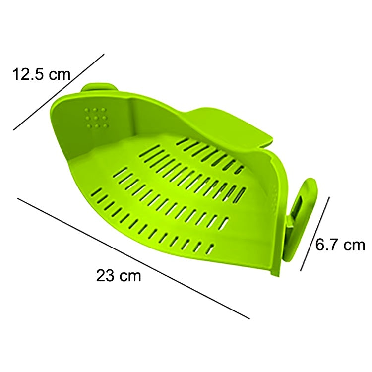 Silicone Clip-On Pot Funnel & Oil Strainer – Versatile Rice Washing Colander