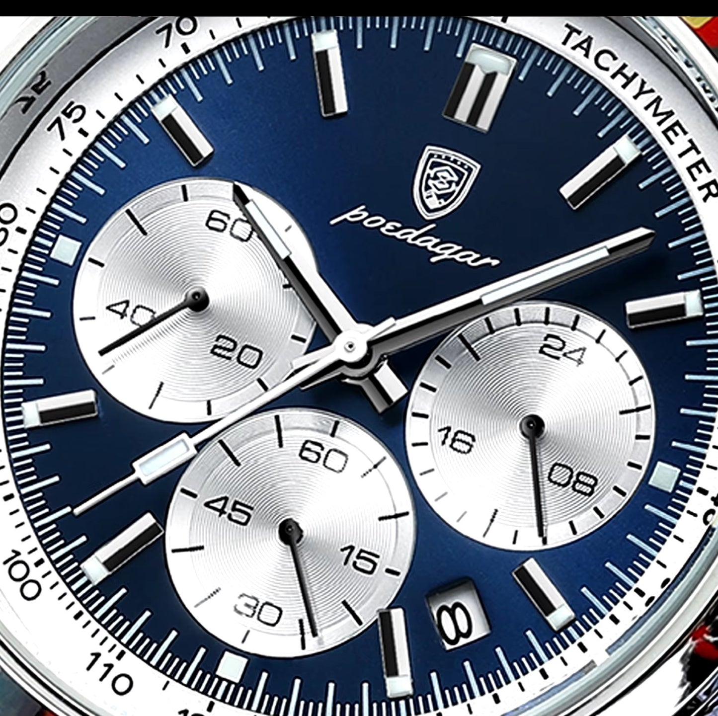Men's Luxury Waterproof Chronograph Watch – Luminous Leather Quartz Wristwatch