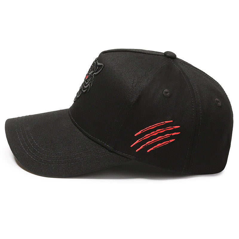 Unique Men's Hat with Tiger Head – Enlarged Brim & Body