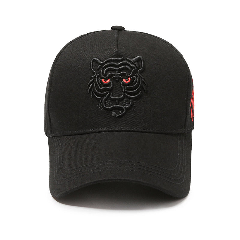Unique Men's Hat with Tiger Head – Enlarged Brim & Body