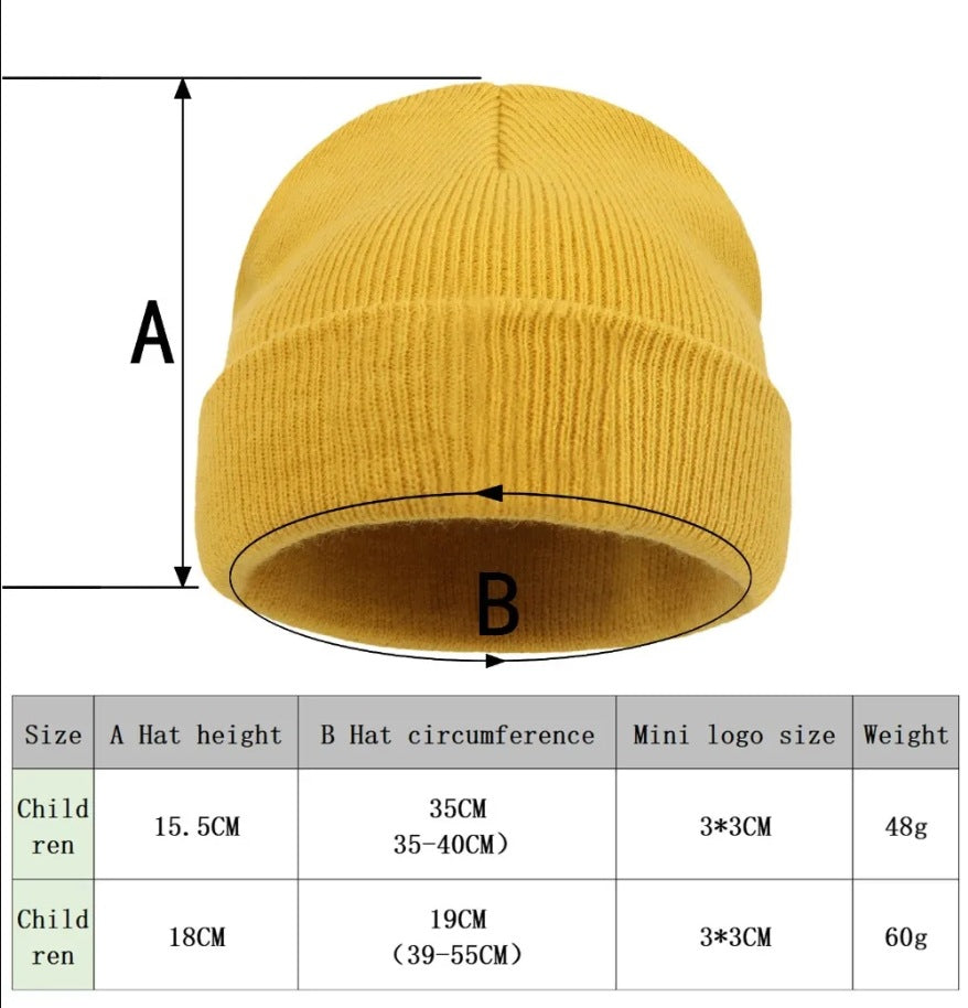 Engraved Knitted Beanie – Baby, Toddler, and Adult Beanie for Boys and Girls