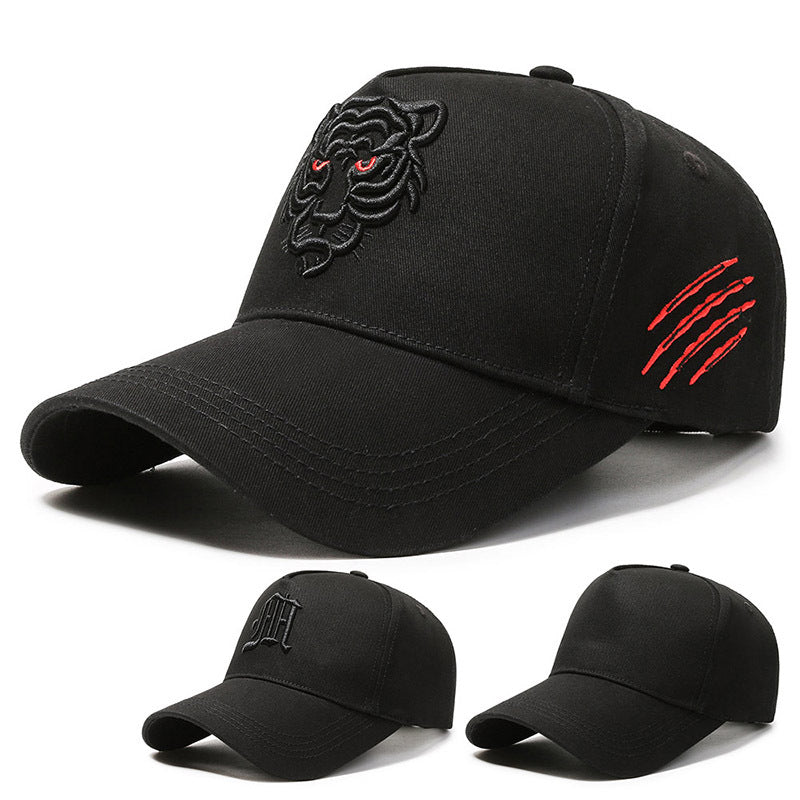 Unique Men's Hat with Tiger Head – Enlarged Brim & Body