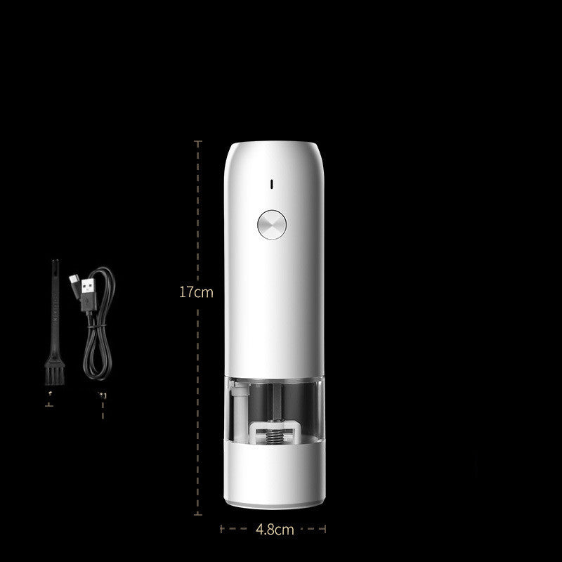 Rechargeable Electric Salt & Pepper Grinder Set - One-Handed Operation, Adjustable Coarseness, LED Light