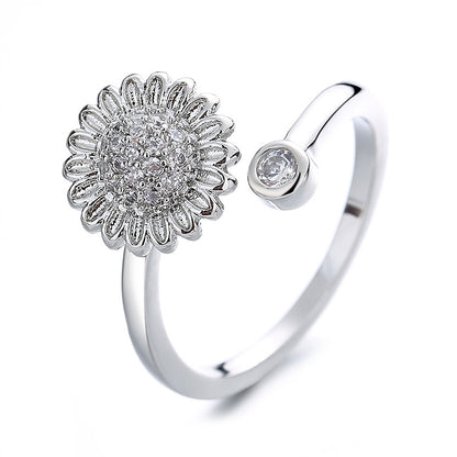 Lady's Flower Decompression Pressure-Resistant Ring – Unisex, Adjustable