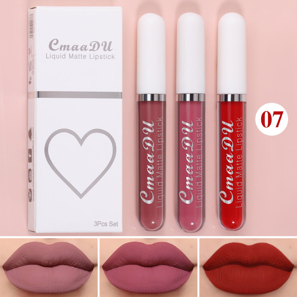 Waterproof Non-Stick Long-Lasting Lip Gloss Set – 3-Pack