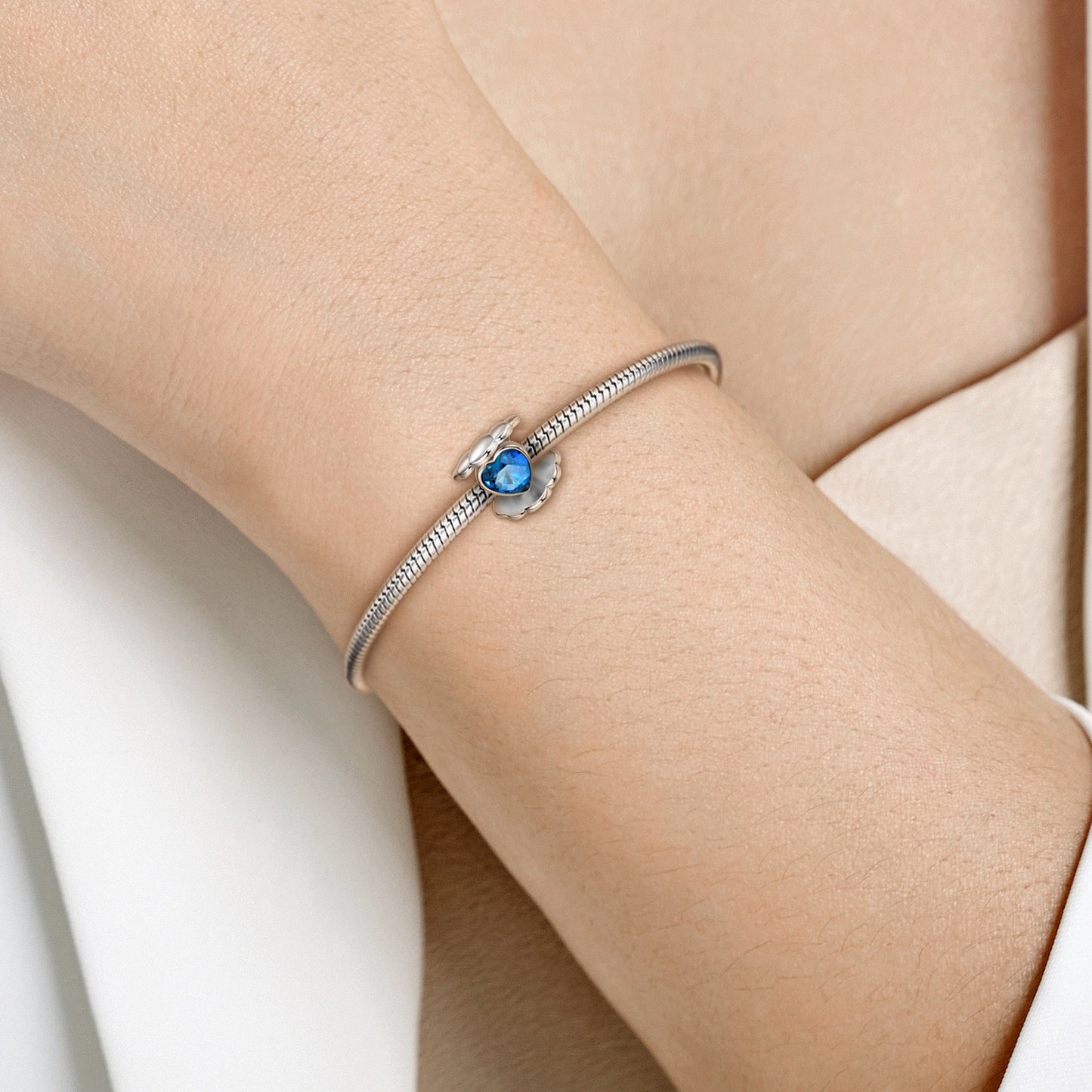 S925 Sterling Silver Pearl Heart Beads Necklace Bracelet – Zirconium DIY Beads for Jewelry Making