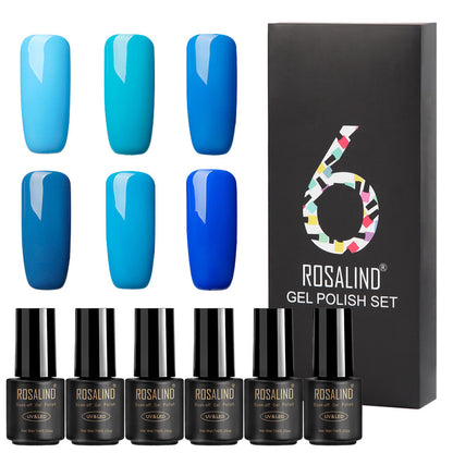 Fine Nail Polish Set - 6 Bottles of Vibrant Colors