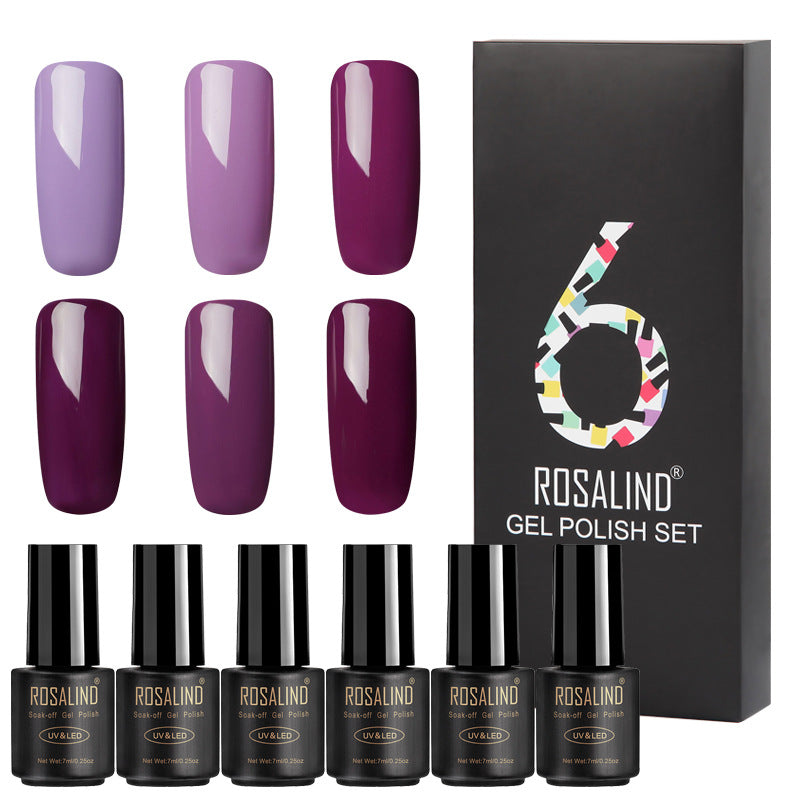 Fine Nail Polish Set - 6 Bottles of Vibrant Colors