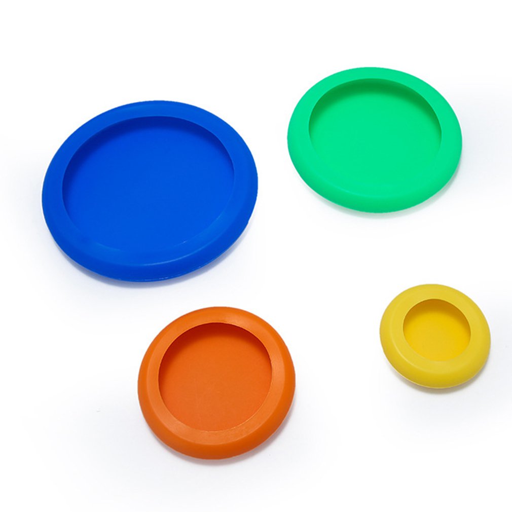 Four-Piece Silicone Food Preservation Covers – Flexible Food Huggers