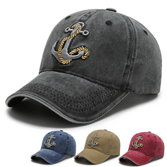 Outdoor Sun Hat for Men – Riveted Denim & Embroidery Detail